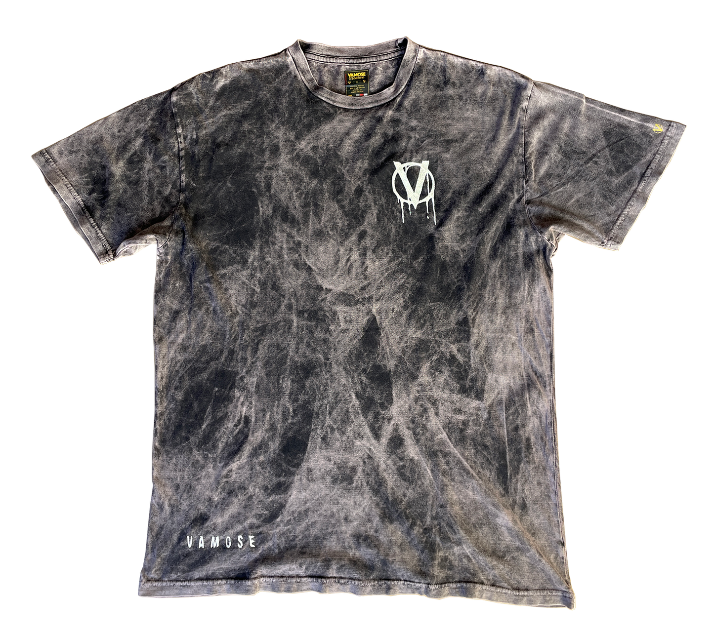 Dripping V Crystal Tie Dyed - Embroidered Short Sleeve T-Shirt