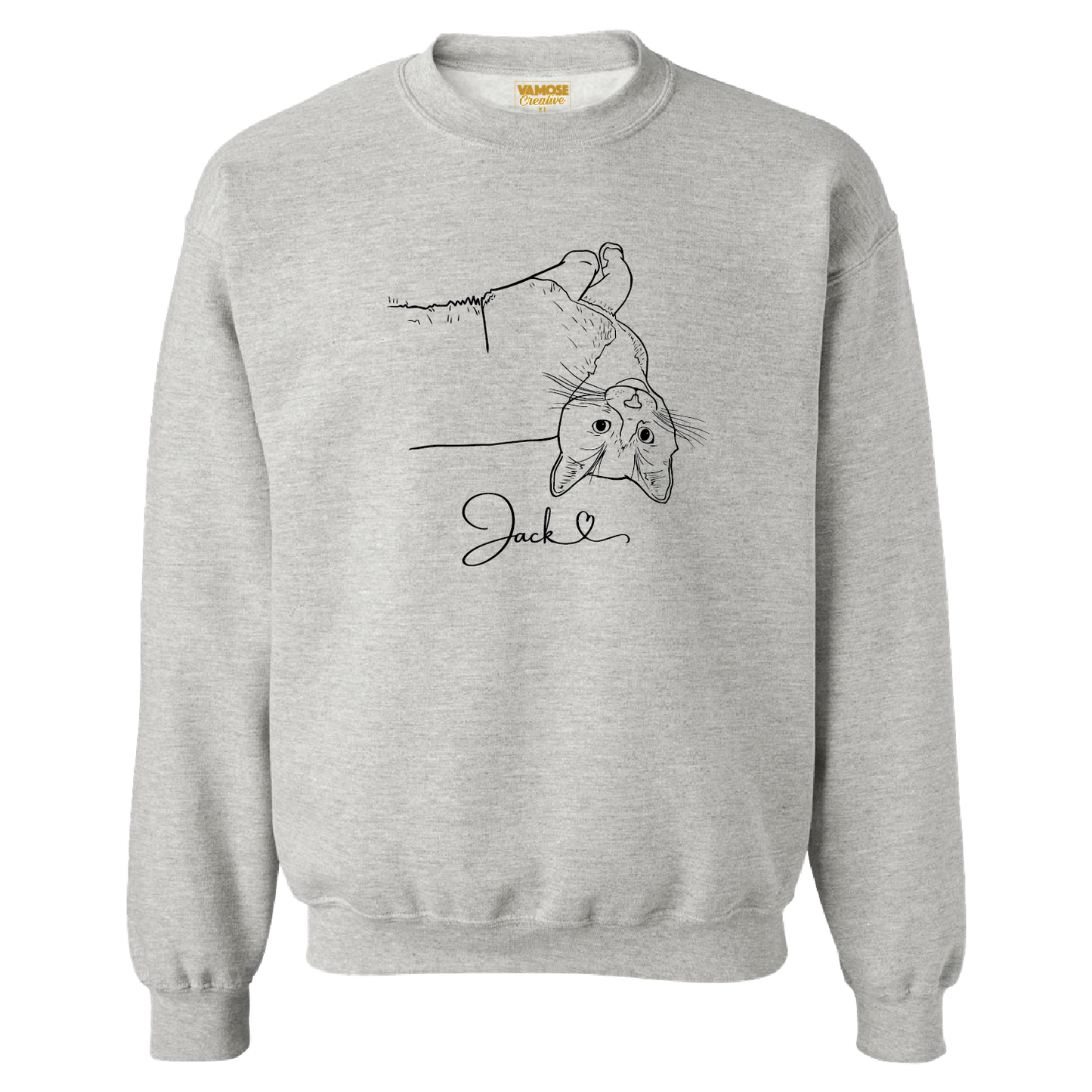 Custom Pet Portrait Crew Neck