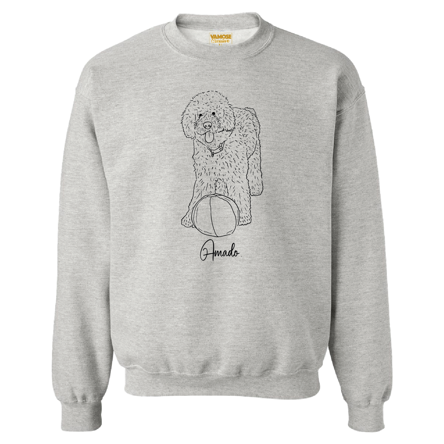 Custom Pet Portrait Crew Neck